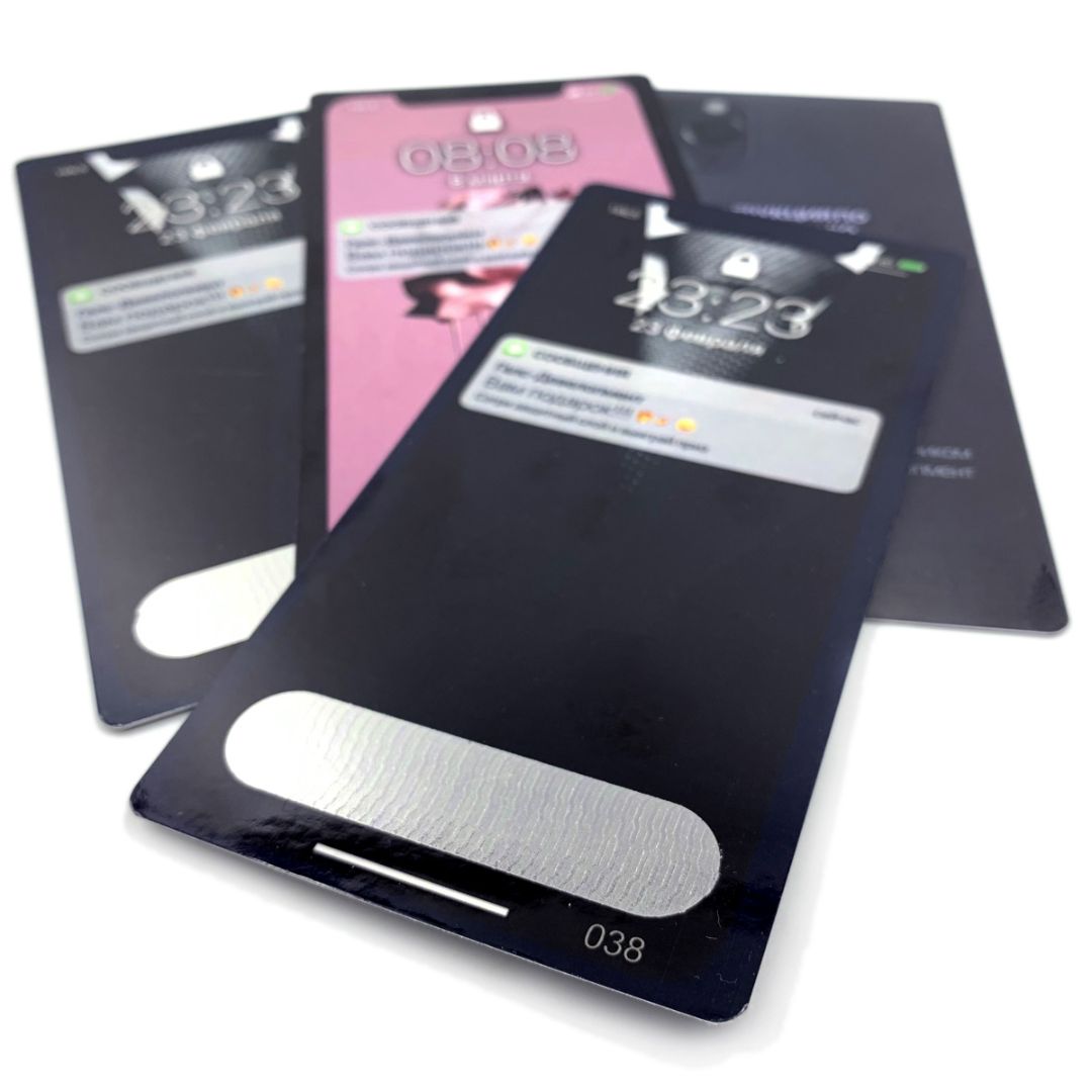 Нестандартная скретч карта в виде айфона