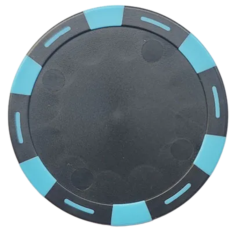 Черная покерная фишка Ultimate с голубыми вставками 11.5 г для брендинга