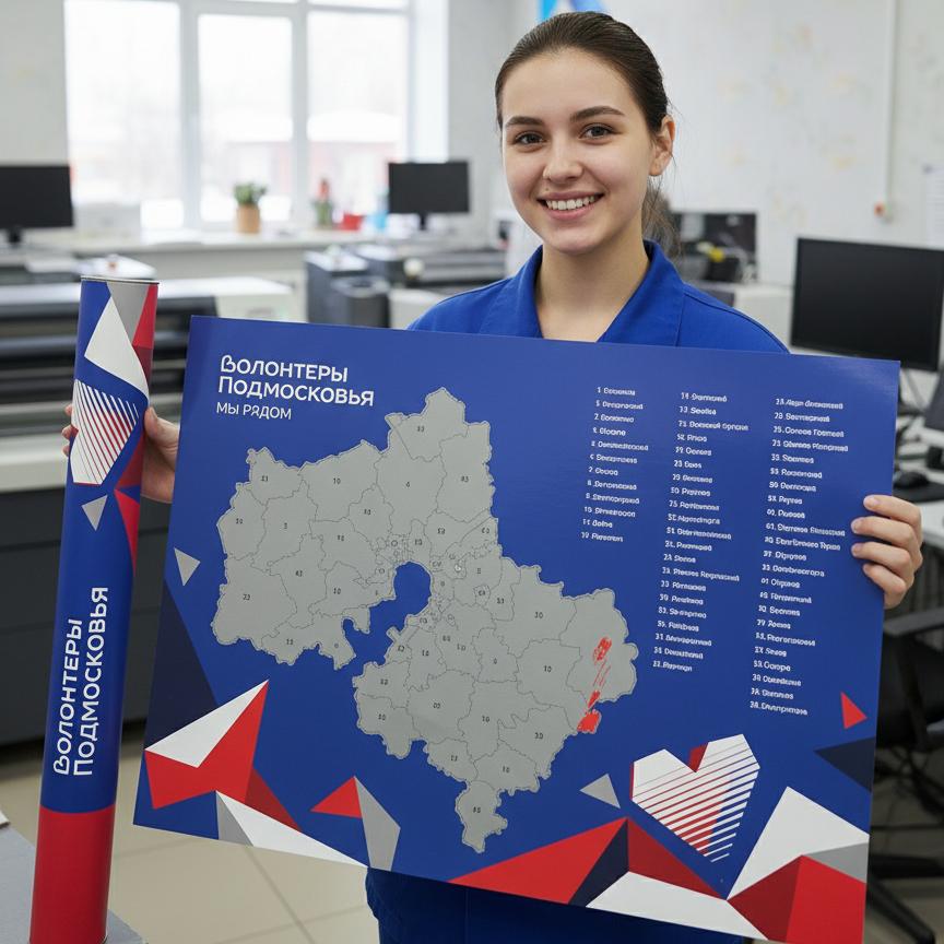 Скретч карта Подмосковья