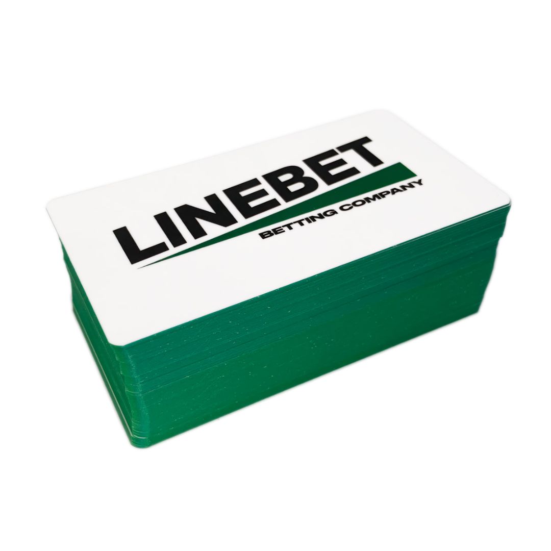 Печать визиток с окрасом в зеленый цвет