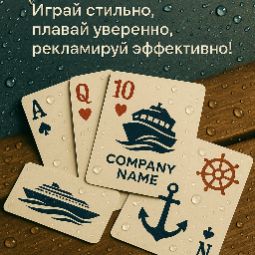 Пластиковые Игральные карты для рекламы судоходной компании