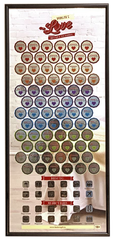 Скретч плакат Ночь Любви