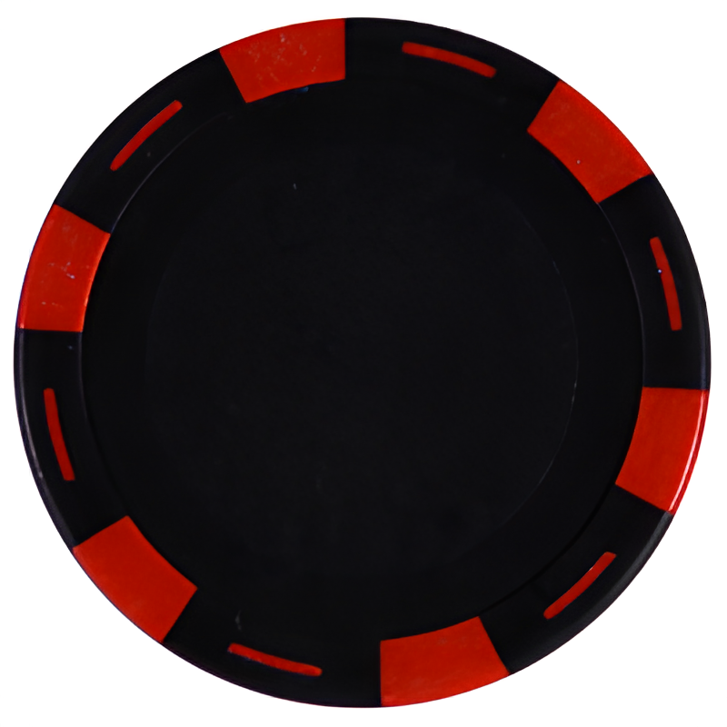 Черная покерная фишка Ultimate с красными вставками 11.5 г для визиток