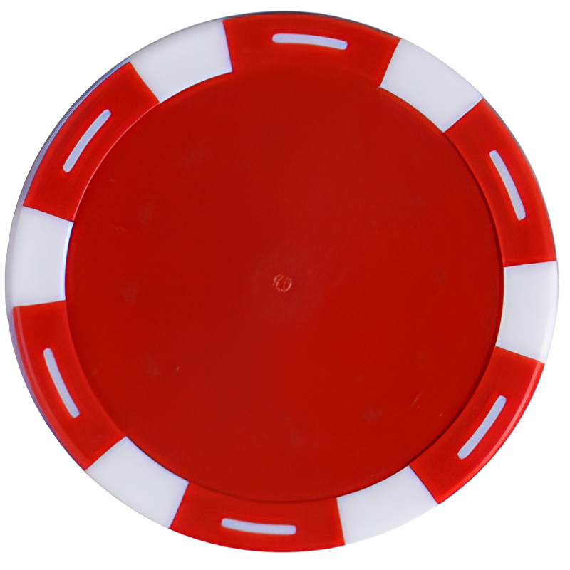 Красная покерная фишка Ultimate с белыми вставками 11.5 г для бренда