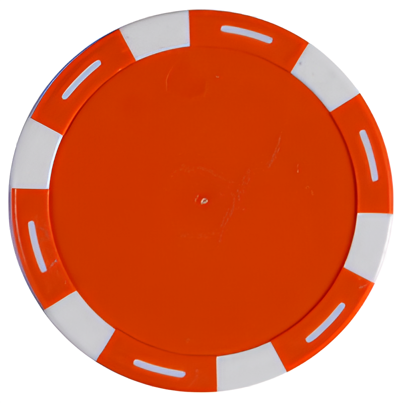 Оранжевая покерная фишка Ultimate с белыми вставками 11.5 г для креатива