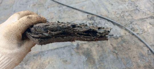 Старые слои рулонного материала до спекания