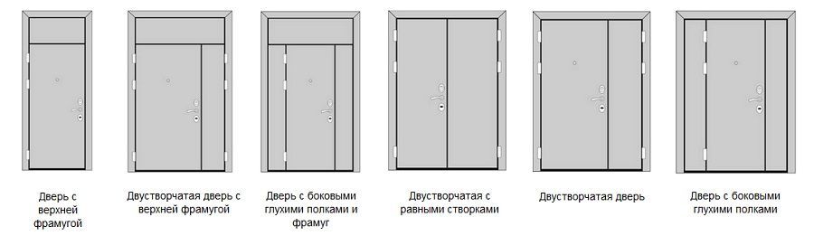 Двери металлические с полкой