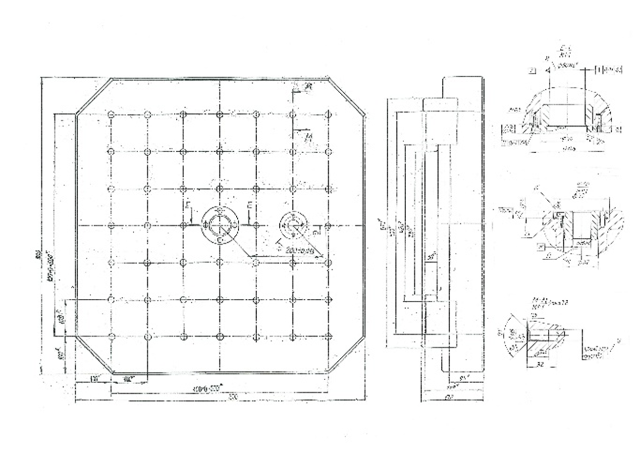Стол размером 800х800 мм с непрерывной подачей