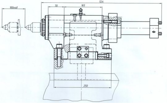 Бабка задняя для поджима изделия