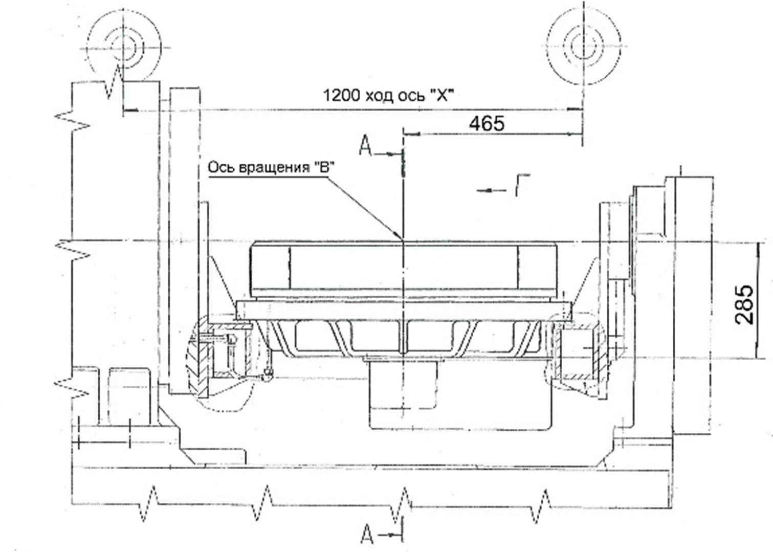 Двухкоординатный поворотный стол станка ЧПУ