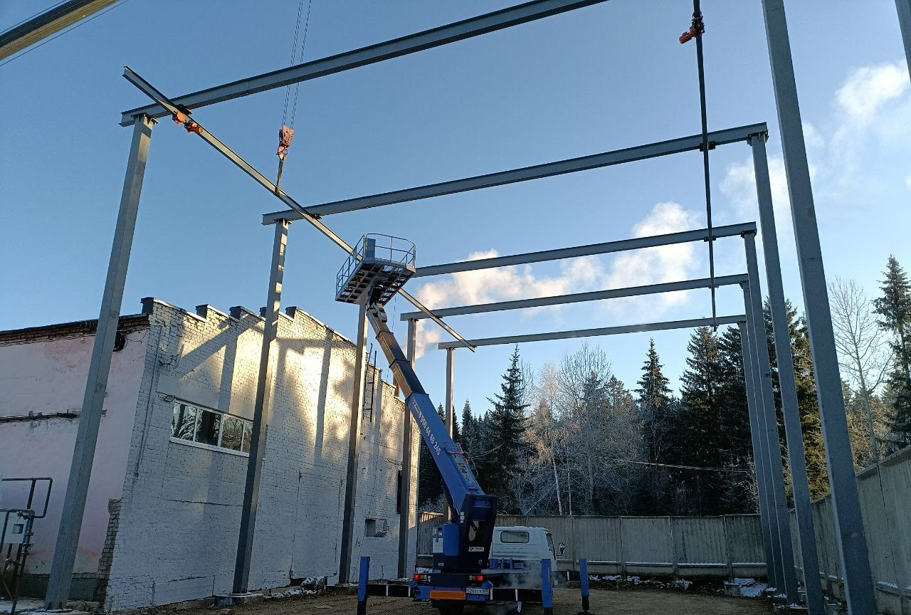 Строительство крановой эстакады в городе Нытва Пермского края