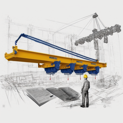 кран - балка подвесная двухпролетная