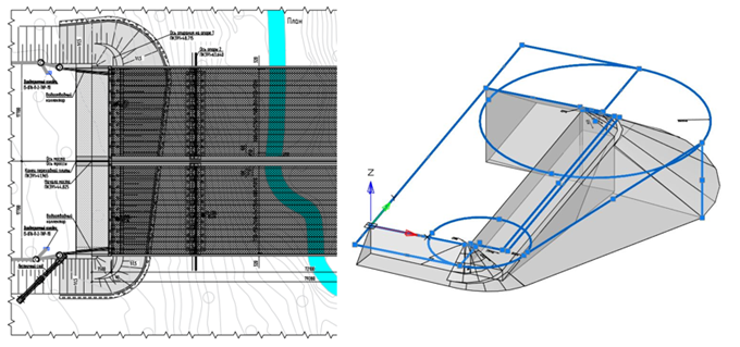 Откосы моста