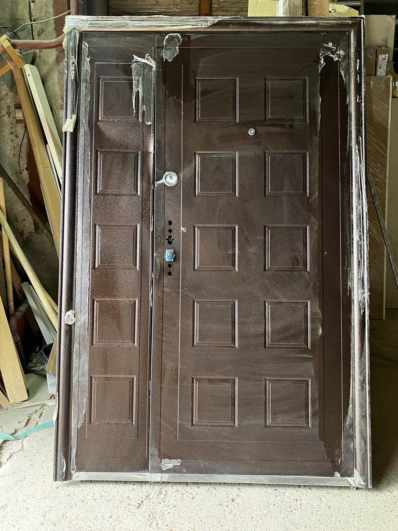 Дверь стальная 801 (1300*2050*70) прав. (минвата)