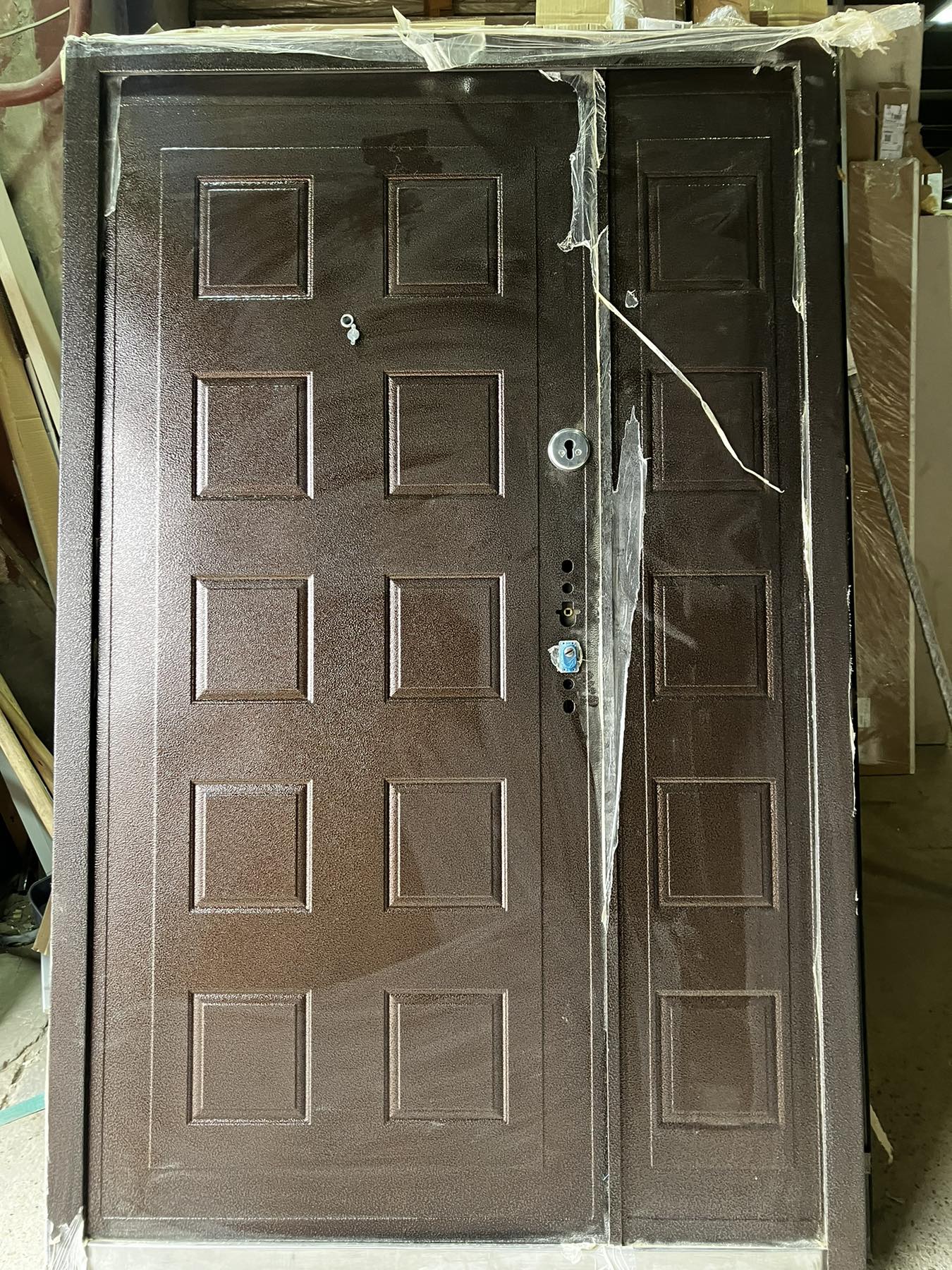 Дверь стальная 801 (1300*2050*70) прав. (минвата)