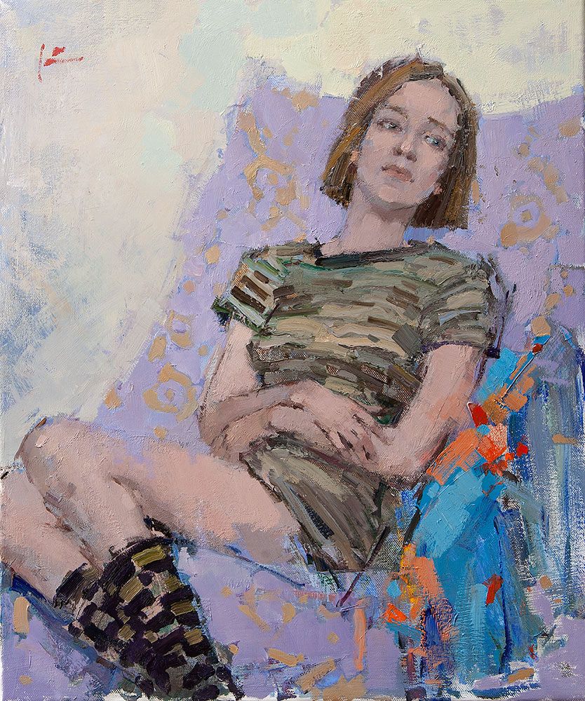 Alexandra, 2020. Oil on canvas, 55 × 46 cm