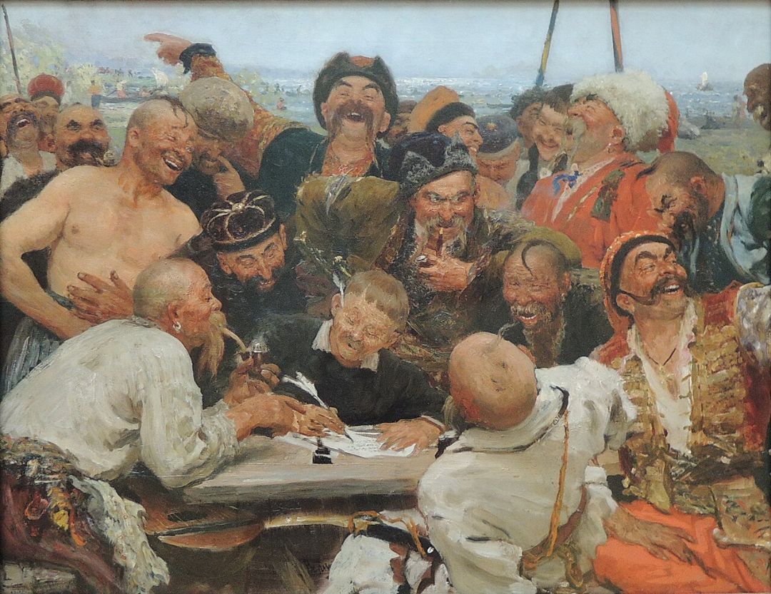 Ilya Repin "A letter from the Zaporozhians to the Turkish Sultan." 1880-1890