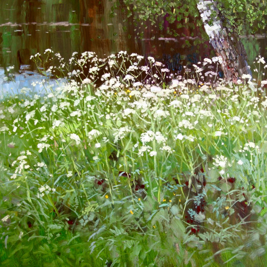 Fragment of Goutweed, 2018. Oil on canvas, 55 × 75 cm.