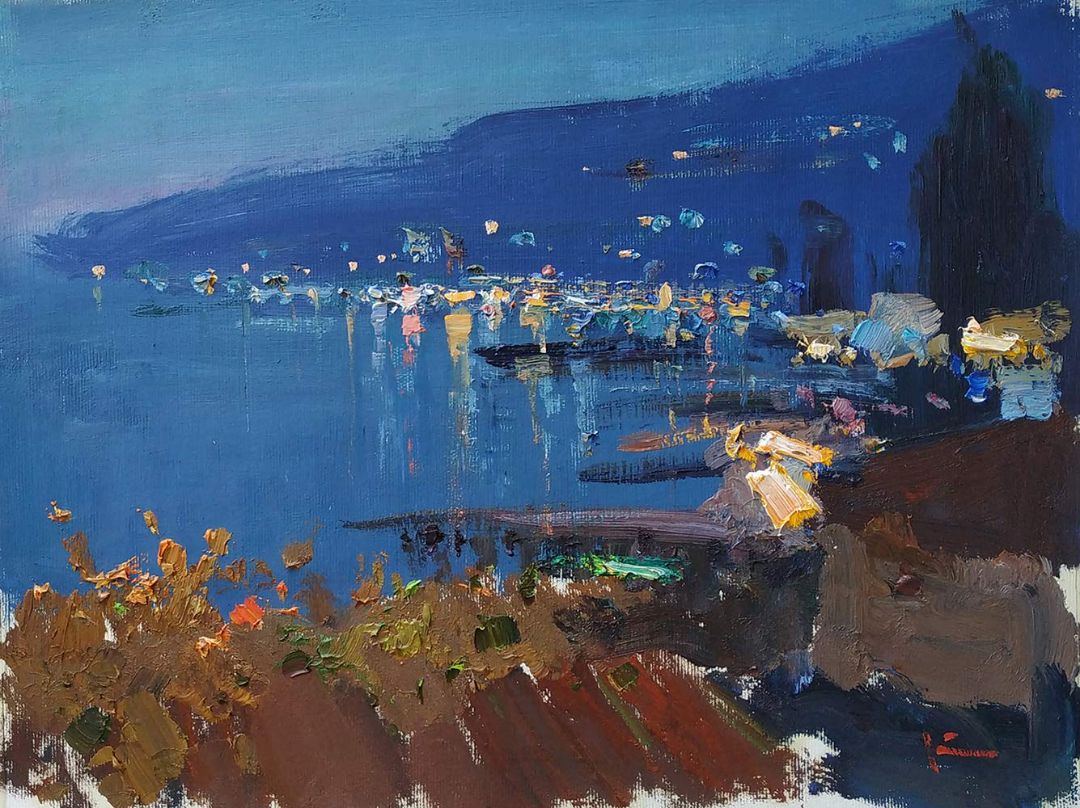 Evening Coolness, 2020. Oil on canvas, 31 × 41 cm
