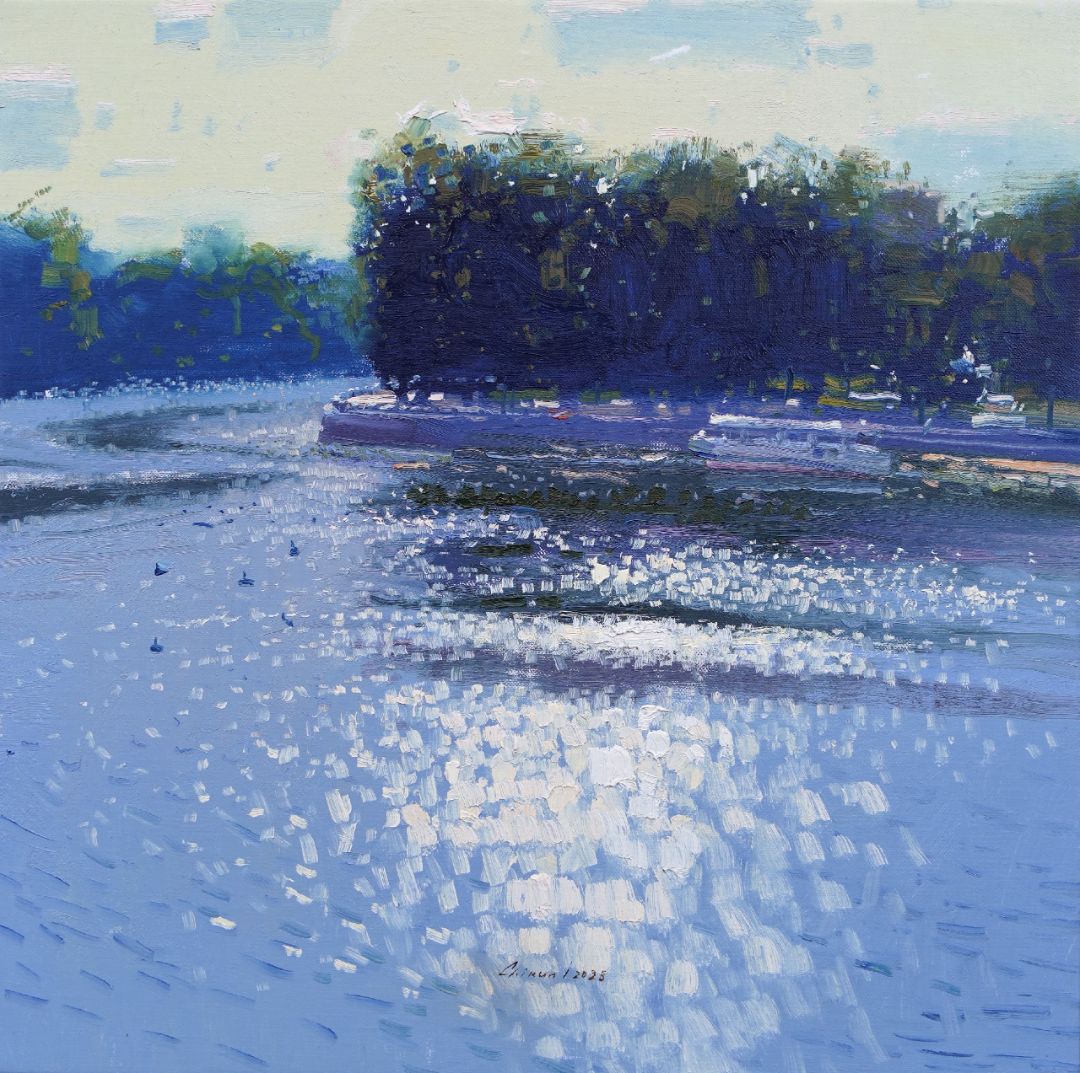 Brest, 2025. Oil on canvas, 45 × 45 cm