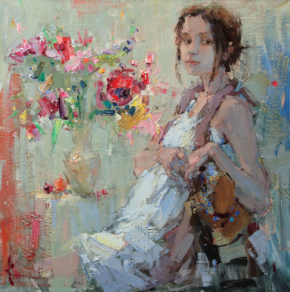 Early Spring. Oil on canvas, 60 × 60 cm