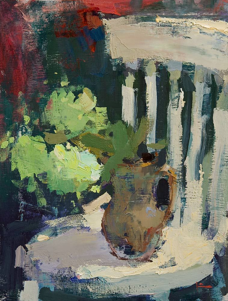 Hydrangeas, 2019. Oil on canvas, 41 × 31 cm