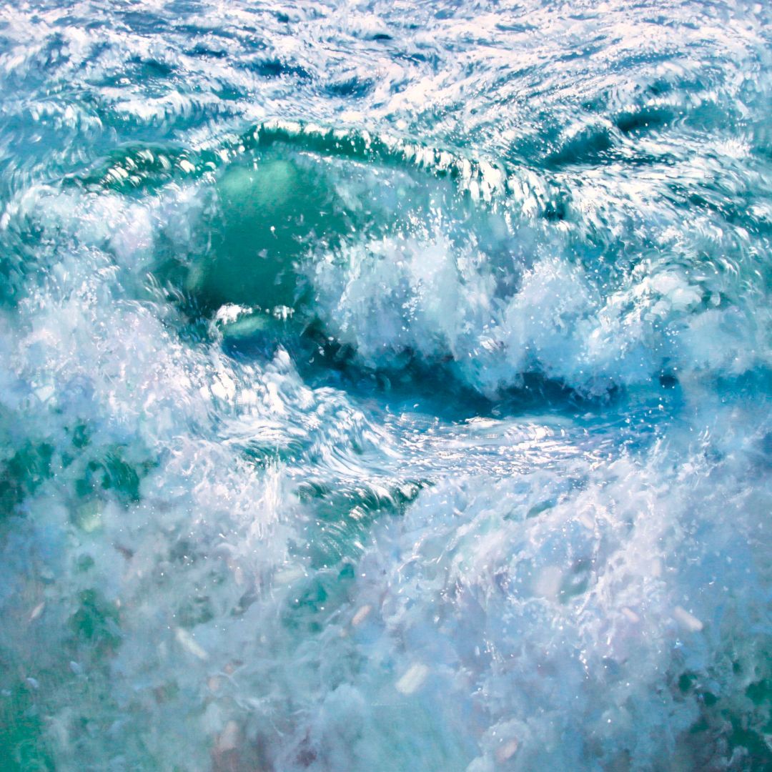 Wave, 2019. Oil on canvas, 160 × 160 cm