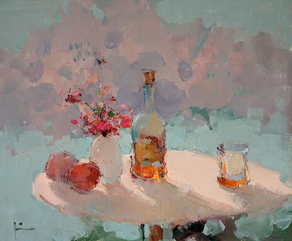 Cognac Mood, 2018. Oil on canvas, 50 × 60 cm