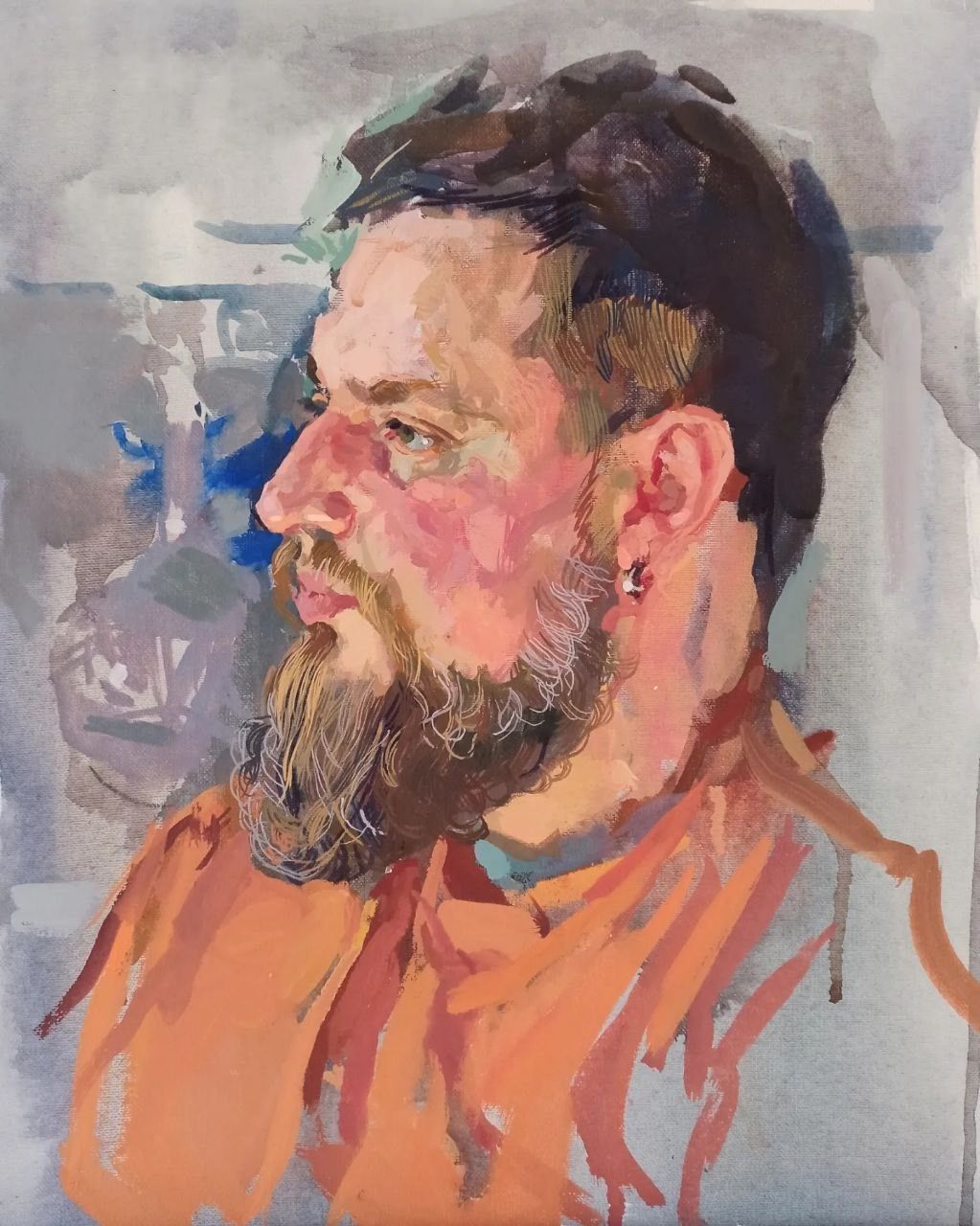 Artur, 2023. Tempera on canvas, 50 × 40 cm
