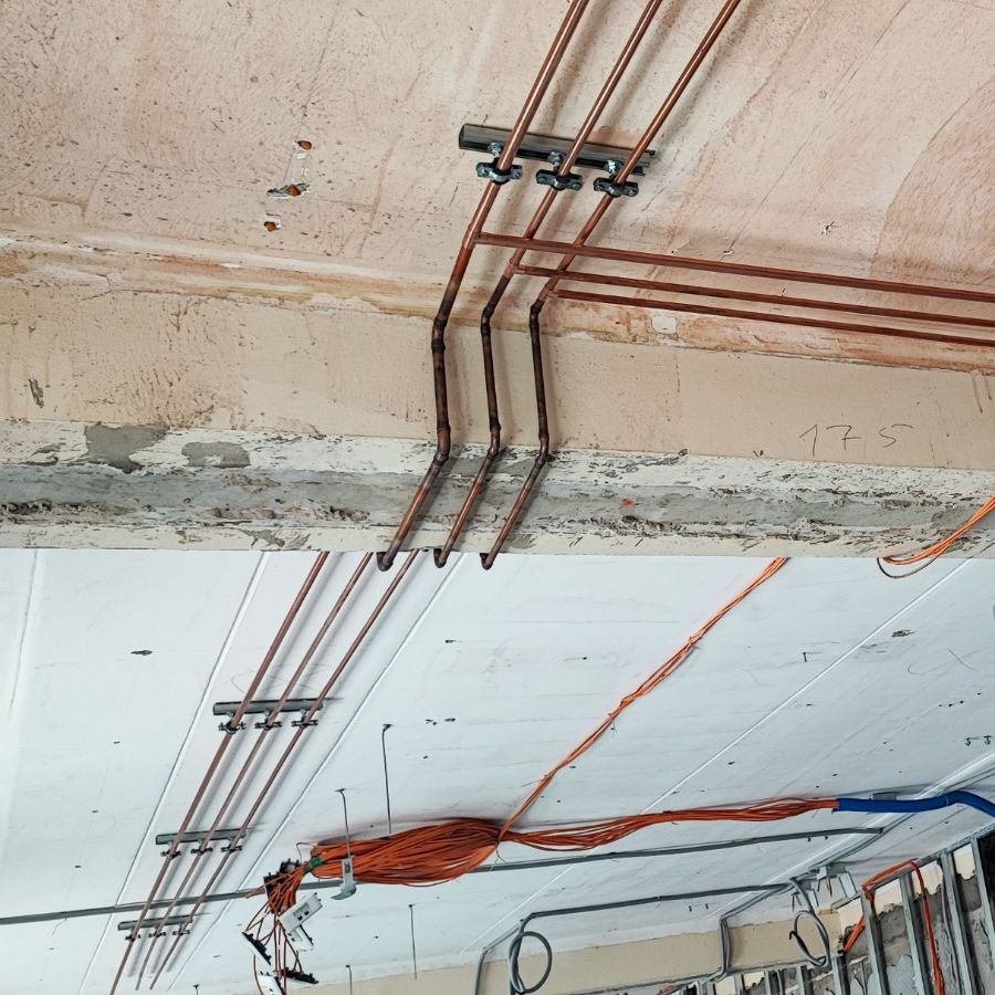 Монтаж медных трубопроводов системы медицинского газоснабжения