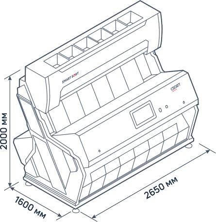 Фотосепаратор SmartSort B 4-6, размеры