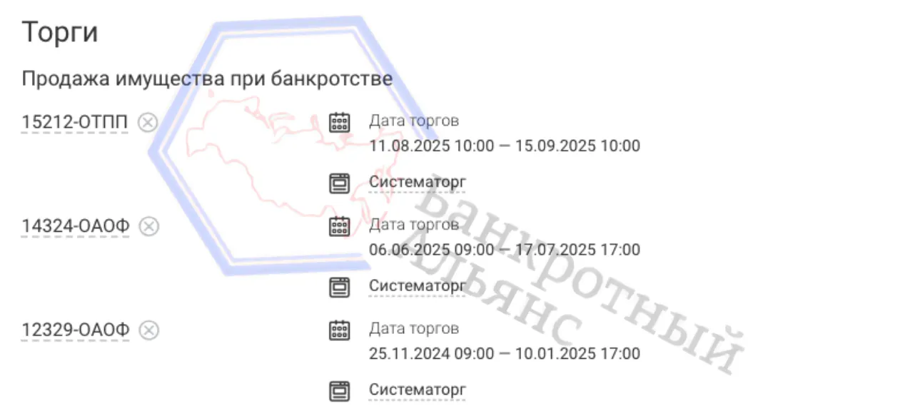 Торги на федресурс по делу о банкротстве №А40-249522/2022