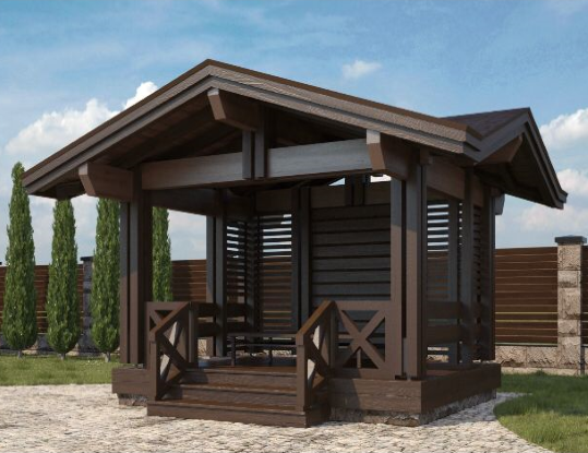 Беседка из клееного бруса
