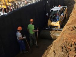 Обратная засыпка пазух фундаментов