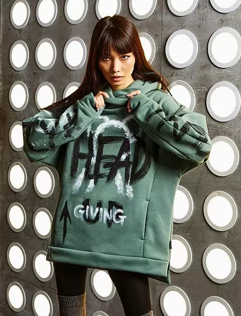 зеленое худи