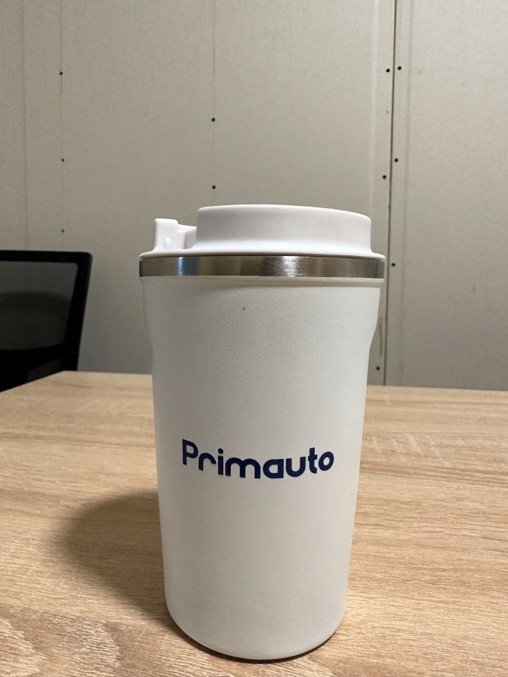 УФ ДТФ логотип на белой термокружке