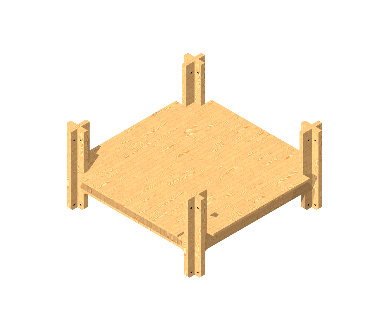 паллет с ребрами 752*752мм