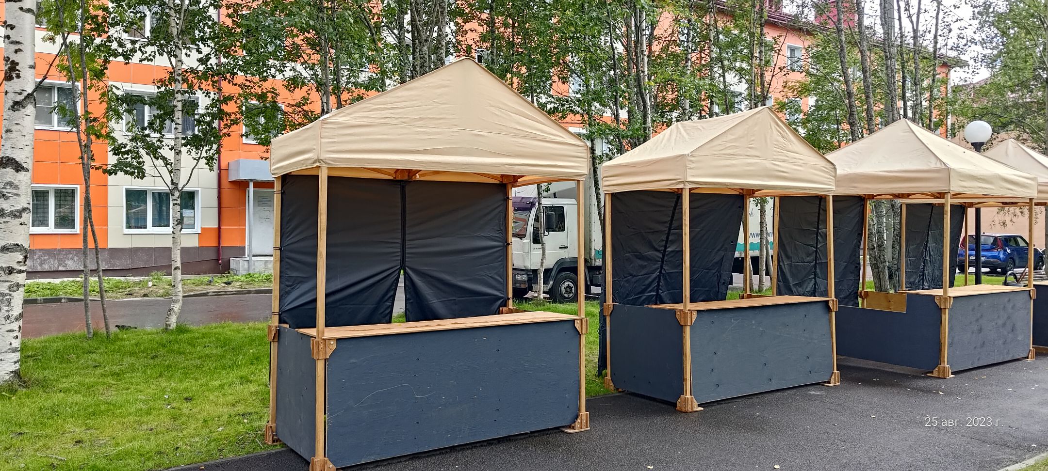 Деревянный шатер LYALE-EXPO с крышей 2х1