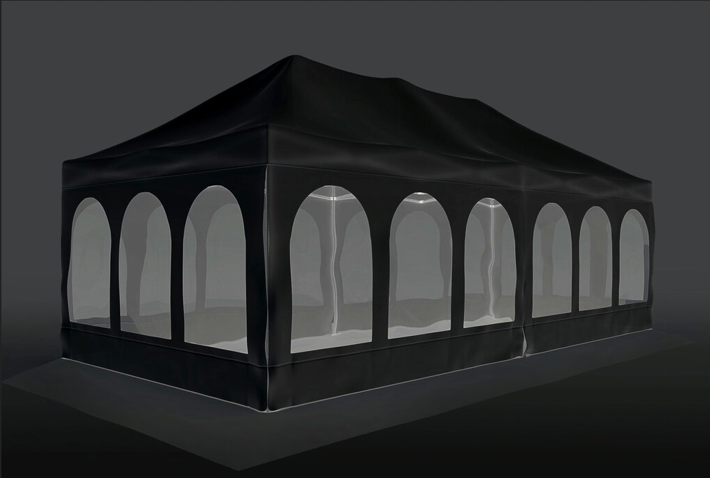 Аренда черного шатра 8х4