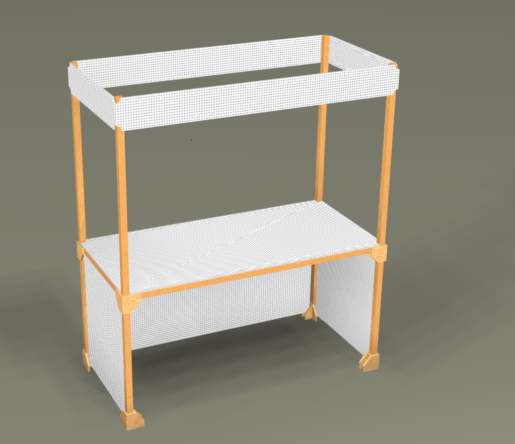 Аренда деревянного прилавка LYALE 2х1