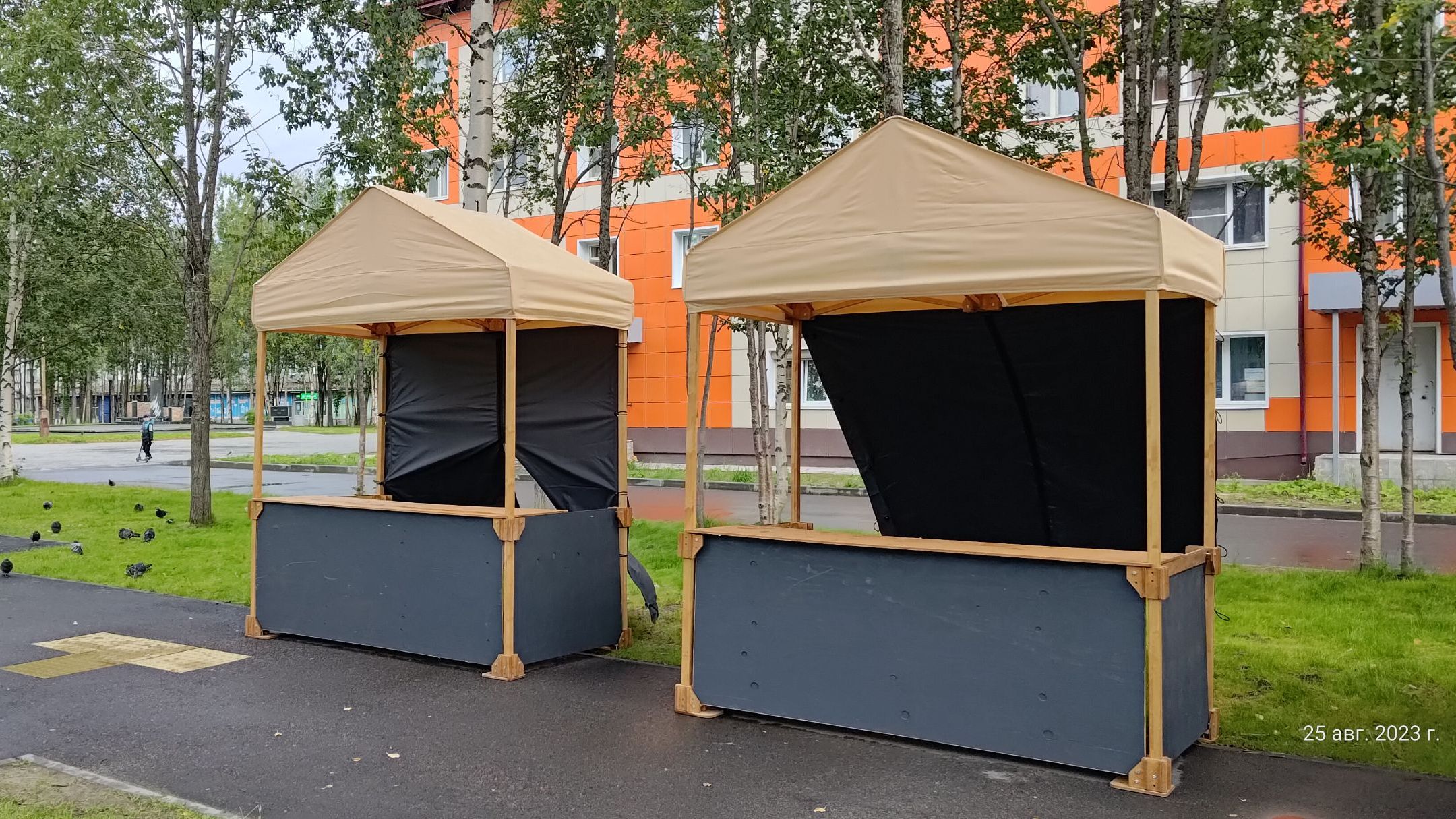 Деревянный шатер LYALE-EXPO с крышей 2х1