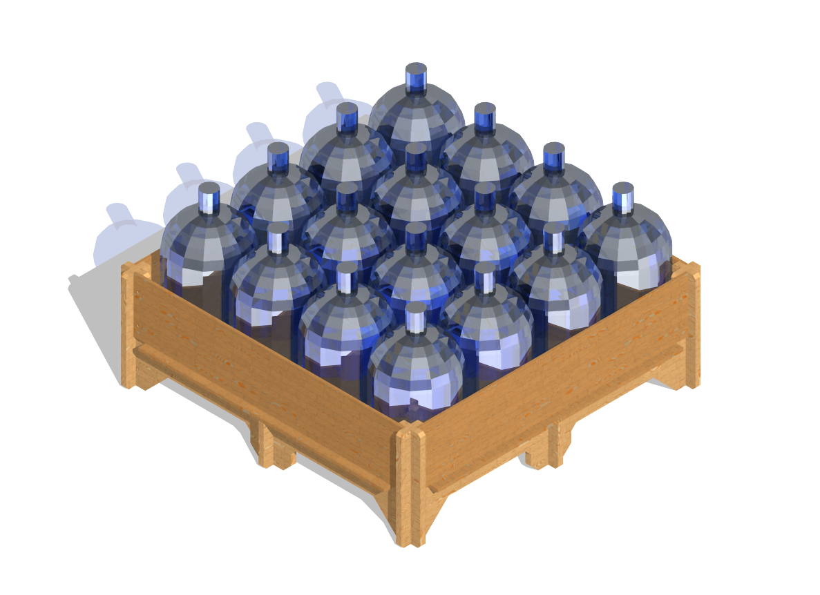 паллеты для бутылей с водой 19кг