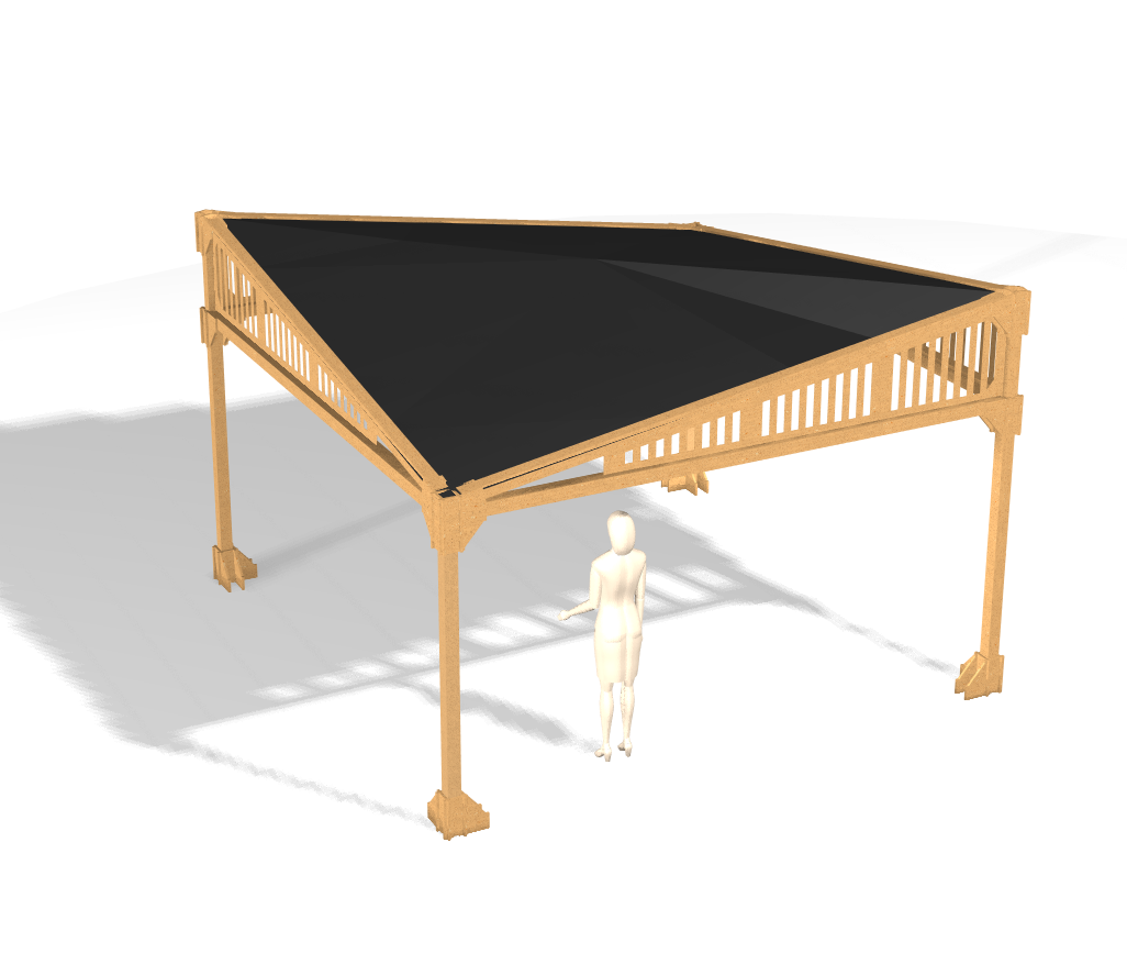 деревянный навес 4х4