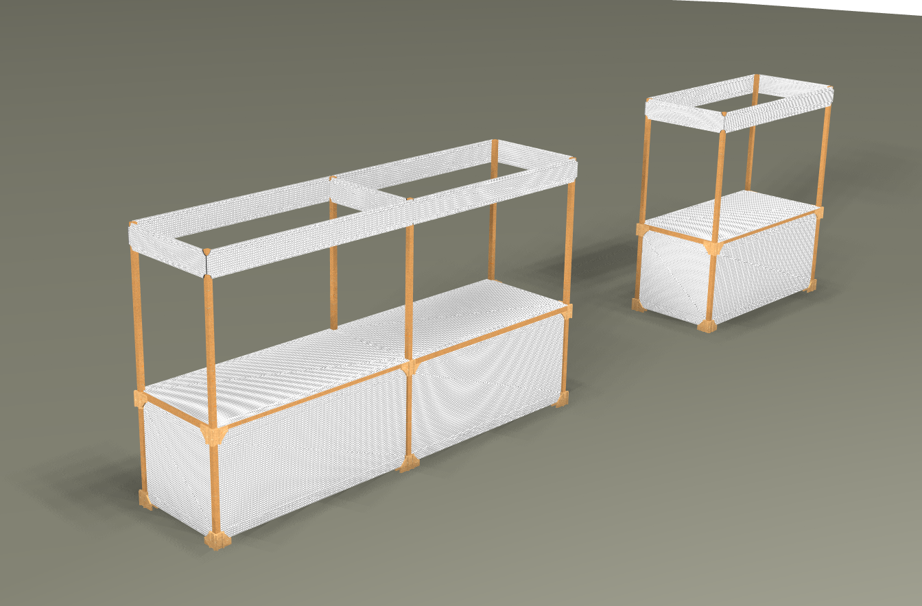 Аренда деревянного прилавка LYALE 2х1