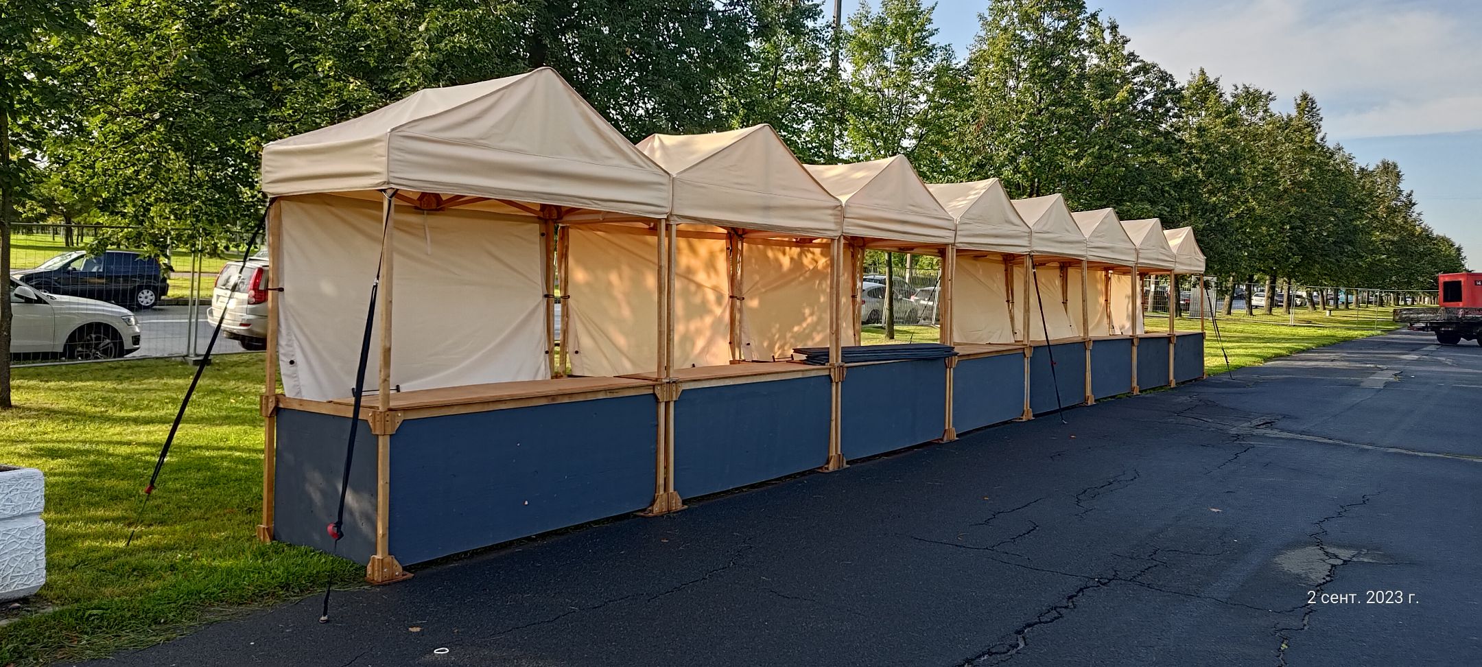 Деревянный шатер LYALE-EXPO с крышей 2х1