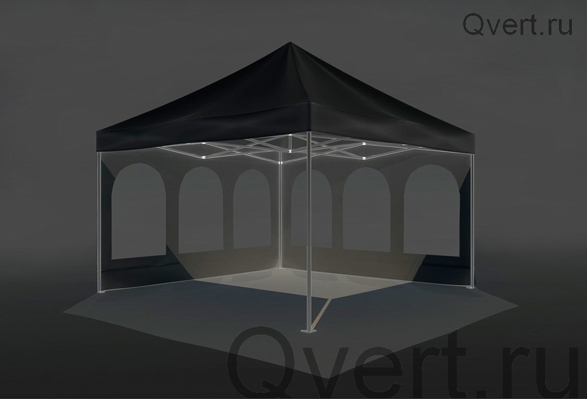 Аренда черного шатра 4х4