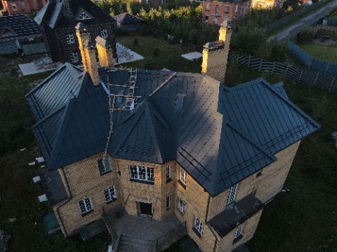 Строительство крыши из гибкой черепицы