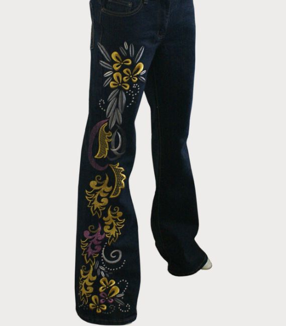 Тажима-Сервис: вышивка на джинсах и брюках