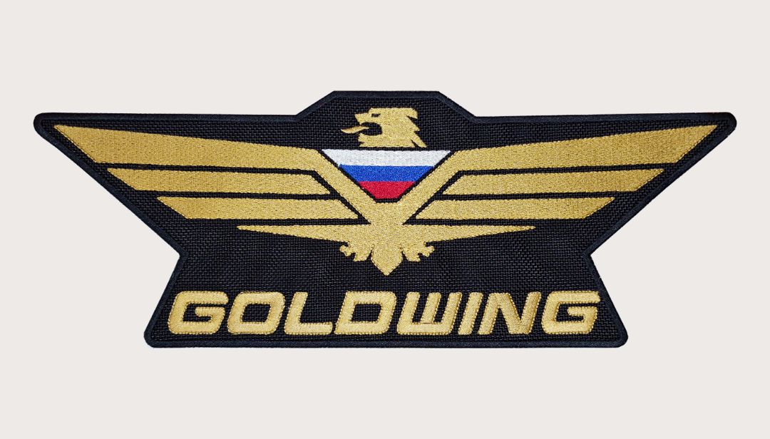Тажима-Сервис: шеврон вышитый Goldwing на кордуре