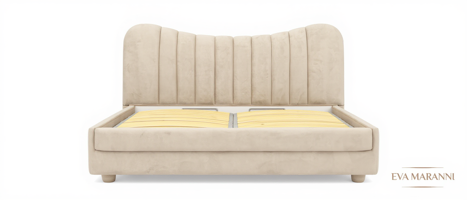 Купить двухспальную кровать с мягким изголовьем